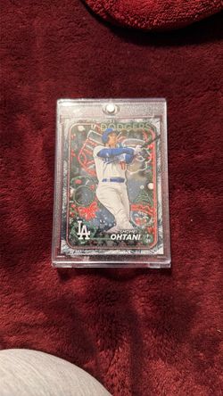 2024 Topps Holiday #H1 trading card featuring Shohei Ohtani of the Los Angeles Dodgers