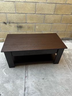 Modern Lift-Top Coffee Table with Hidden Compartment and Storage for Living Room, Reception Room & Office, Espresso