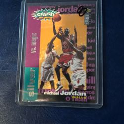 1995 COLLECTOR'S CHOICE CRASH THE GAME SCORING C1 MICHAEL JORDAN SILVER