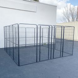 $360 (New) Heavy duty 10x10x5ft tall pet playpen 16-panel dog crate kennel exercise cage fence