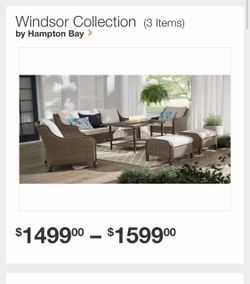 Hampton Bay Windsor Collection Patio Set