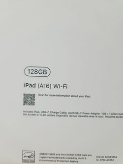 Ipad  A16 wi-fi 128gb