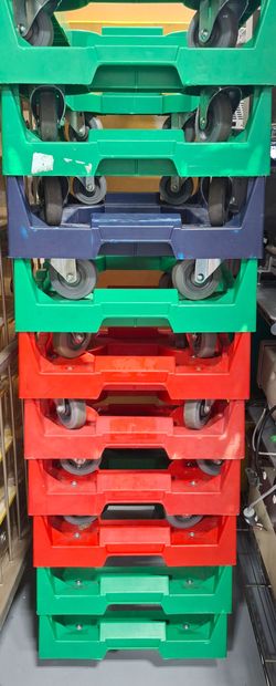 Plastic Tote Bin Dolly Heavy Duty