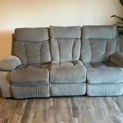 Reclining Sofa With Drop Down Console