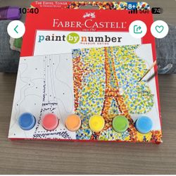 NEW Eiffel Tower Farber Castro Pointilist Painting Kit