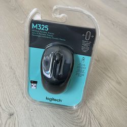 NEW SEALED Logitech M325 Wireless Mouse Dark Gray Black for Mac or Windows PC Laptop