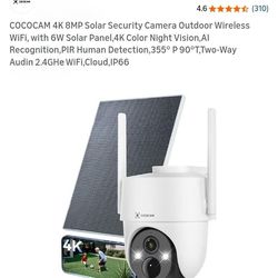 NEW 4K SOLAR SECURITY CAMERA WIRELESS WIFI