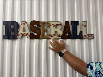 Baseball Wall Sign Decorative Letters