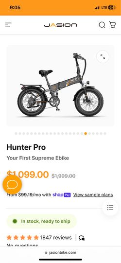 Jasion 30mph foldable bike only has 9 miles ridden on it!