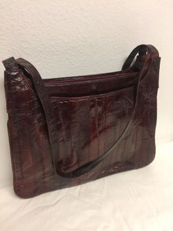 Vintage burgundy eel skin purse
