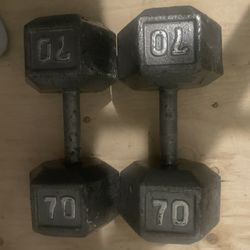 70 Lb Dumbbells