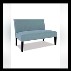Teal Settee Armless Loveseat Bench