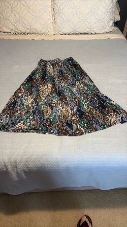 Flowy Midi Skirt Animal Print