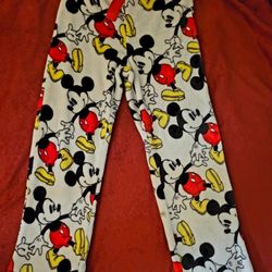 NWOT DISNEY MICKEY MOUSE PAJAMA PANTS WHITE SIZE S 