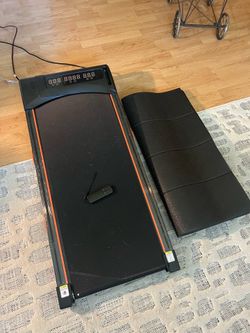 Barely Used Walking Pad Treadmill With Remote & Floor Pad