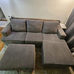 Sofa With Chaise And Ottoman