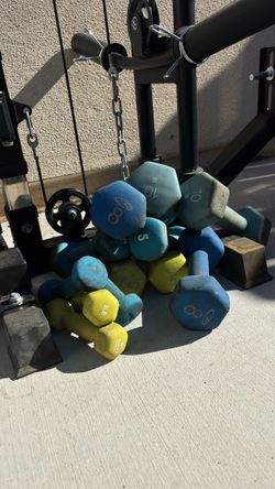 Dumbbell Set & Cable pulley machine