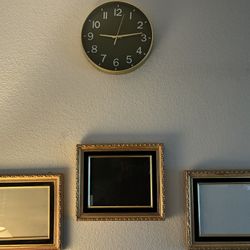 Clock and picture frames
