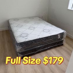 NEW Mattress Full Size With Box Spring // Offer  🚚