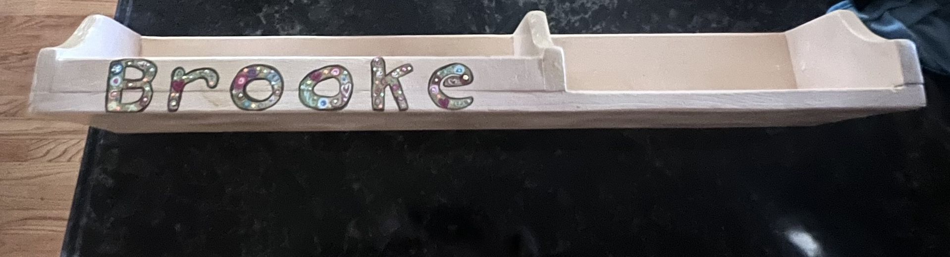 Floating Pink Shelf W/ Brooke Name