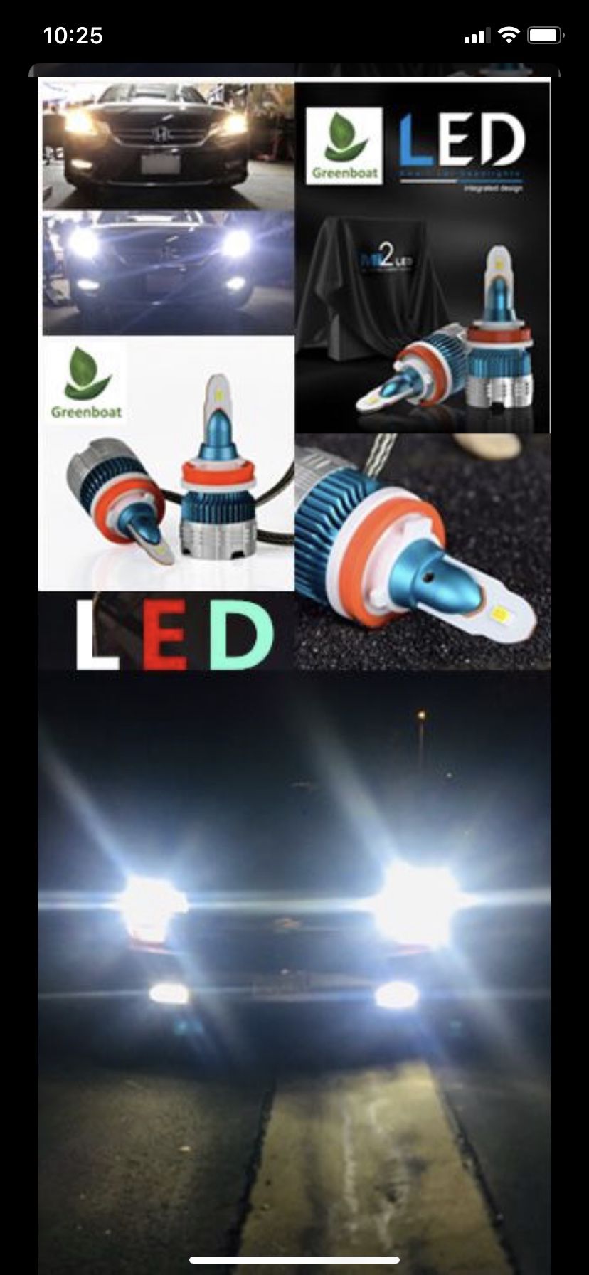 Super Bright White LED headlight Solutions H1 H4 H7 H8 H9 H10 H11 H13 H16 full sizes Available