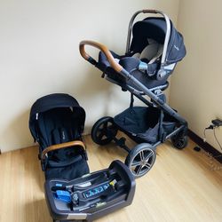 Nuna Mixx Stroller With Car Seat Black 