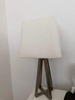 Set of 2 Modern Quadpod Table Lamps — Linen Shade