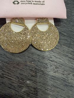 Kate Spade Gold Sparkling Earrings 