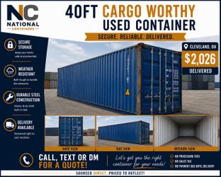 40FT Cargo Worthy Shipping Container – Cleveland, OH