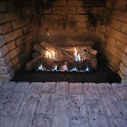 Propane Fireplace Log Set With Remote 