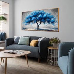 24x48 Blue Tree Canvas Wall Art *NEW