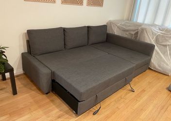 Free delivery - IKEA FRIHETEN Sleeper sectional w/storage Gray