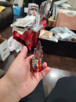 Colorful Glass Rooster Figurine