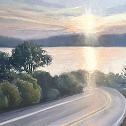 Original Art Mukilteo Golden Hour PNW 18x24” Oil 