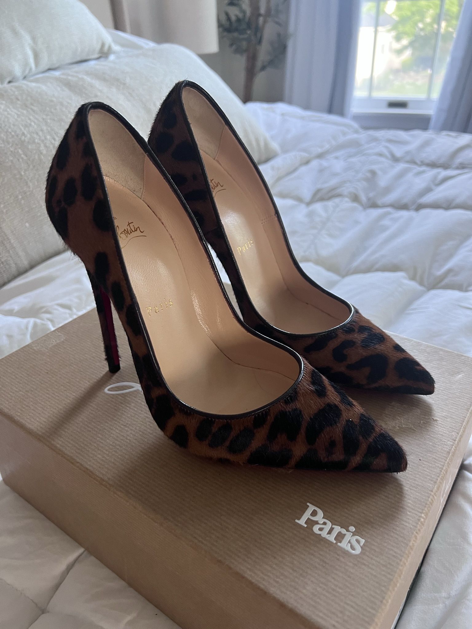 Christian Louboutin So Kate Leopard Print 