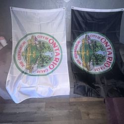 Used Ontario Ca Flag Size 3ftx5ft 
