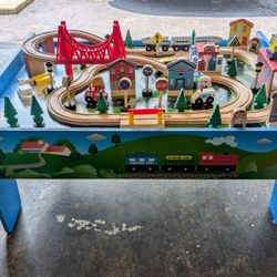 Wooden Train Table