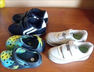 Boys shoes size 10 and 9 crocs $20 cash