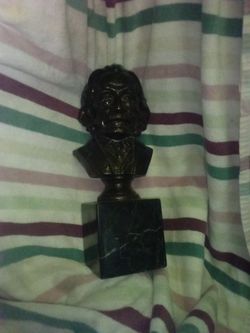 Einstein Bronze Bust On Marble