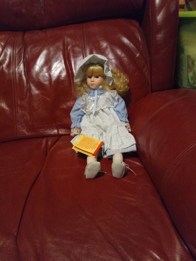 Cute Porcelain Country Girl, Gorgeous! 16 Inches Tall