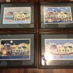 Spring summer fall winter by Sev Ickes prints wood framed