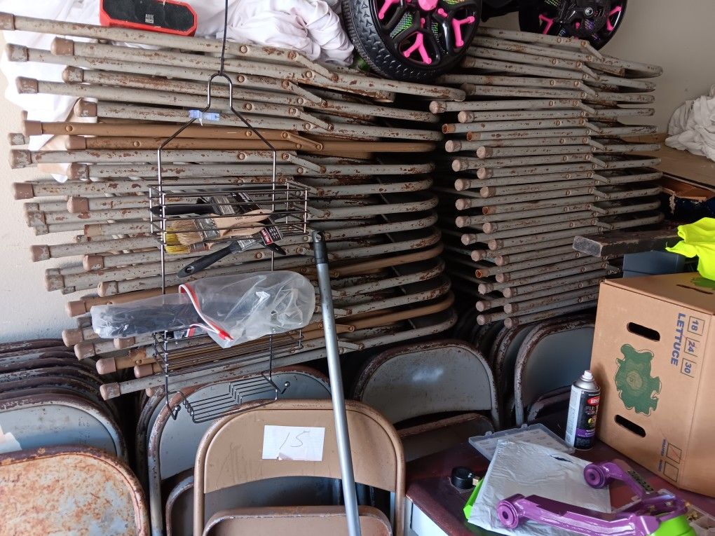 Foldable Chair's Surface Rust Still In Good Condition $3 Each