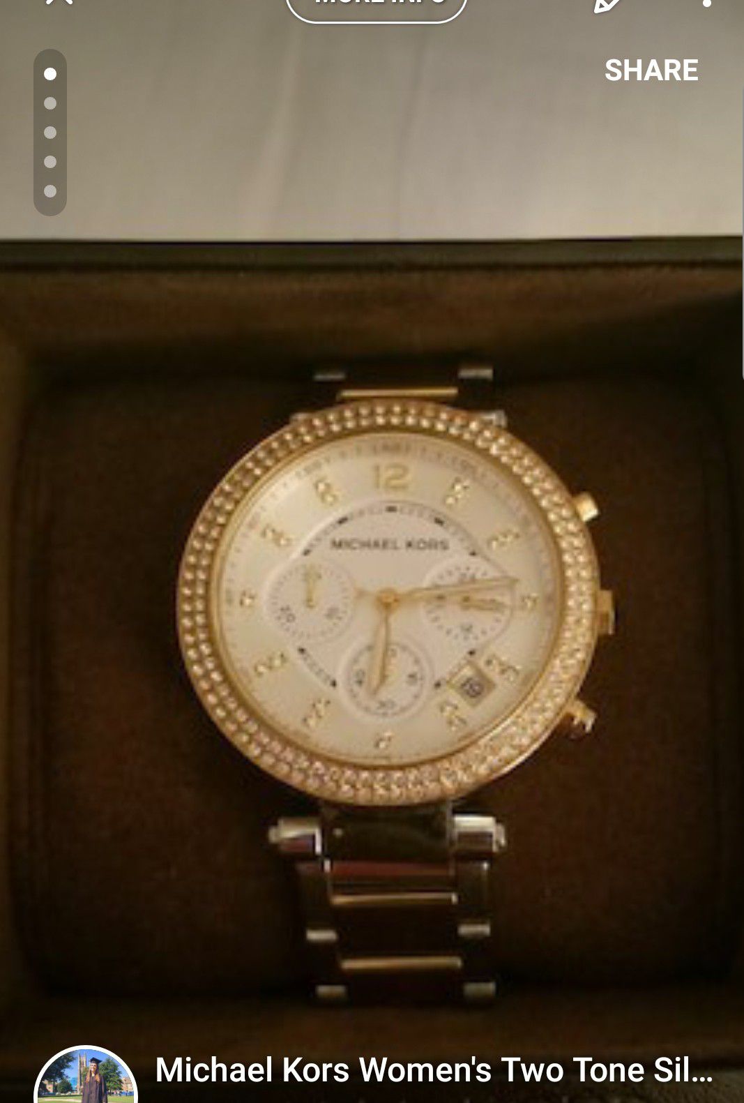Michael Kors Women's Two Tone Silver Gold Watch
