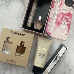 Perfumes Minis YSL , Flowerbomb, burberry