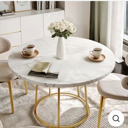 Wooden 47” Round Dining Table