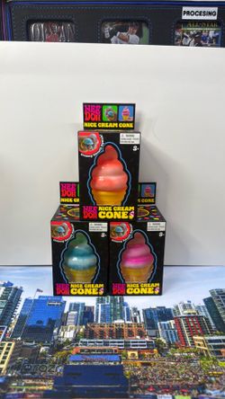 NeeDoh Nice Cream Cone - Blue, Pink & Orange - New Sealed - $25 Each - FIRM!!!