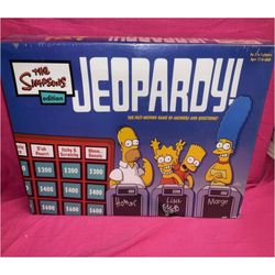 The Simpsons Edition Jeopardy Board Game =BRAND NEW= Sealed Pressman 2003