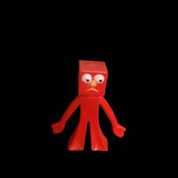 G Blockheads 4.5" PVC Rubber Action Figure Prema Toy Co. Gumby Block Head. Great shape. Normal wear.