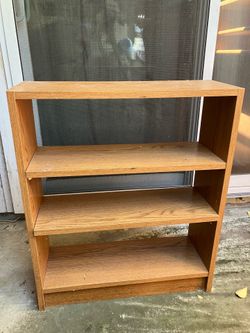 Wooden shelves