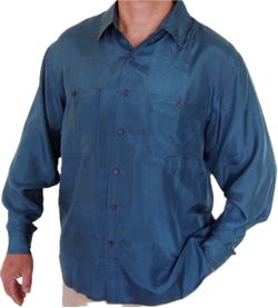 SALE!!! NEW 100% Silk Shirts for men is sand-washed for a soft texture and a nice slightly faded look. These